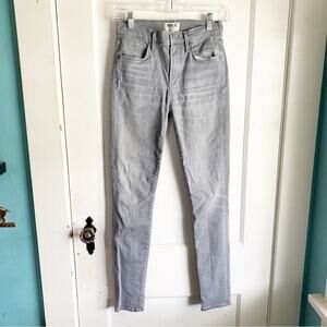 Agolde Sophie High Rise Skinny Jean Fame Light Gray Size 26 See Description